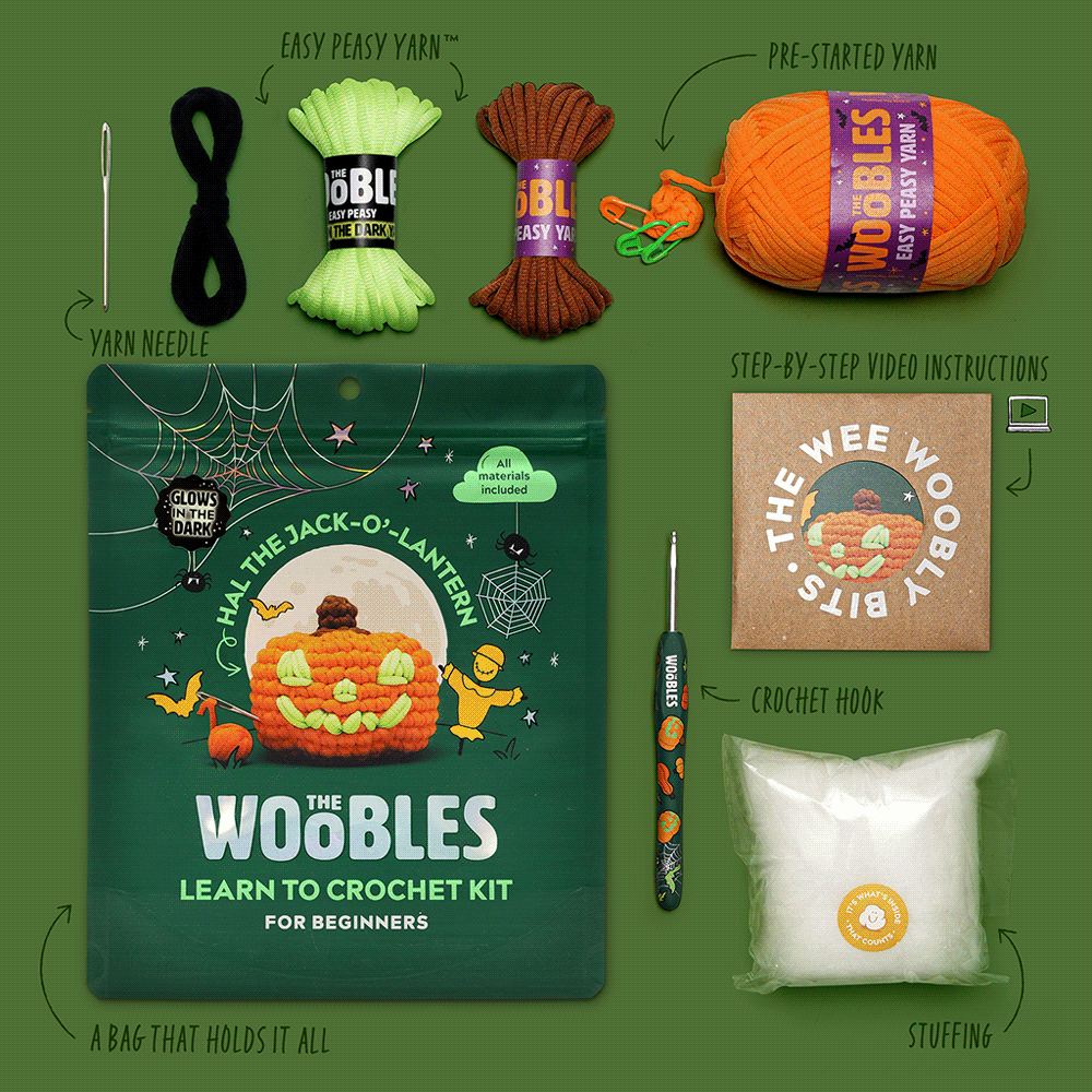 Hal the Jack-o'-lantern Crochet Kit