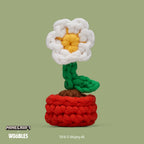 Tiny Minecraft Potted Daisy Accessory Kit
